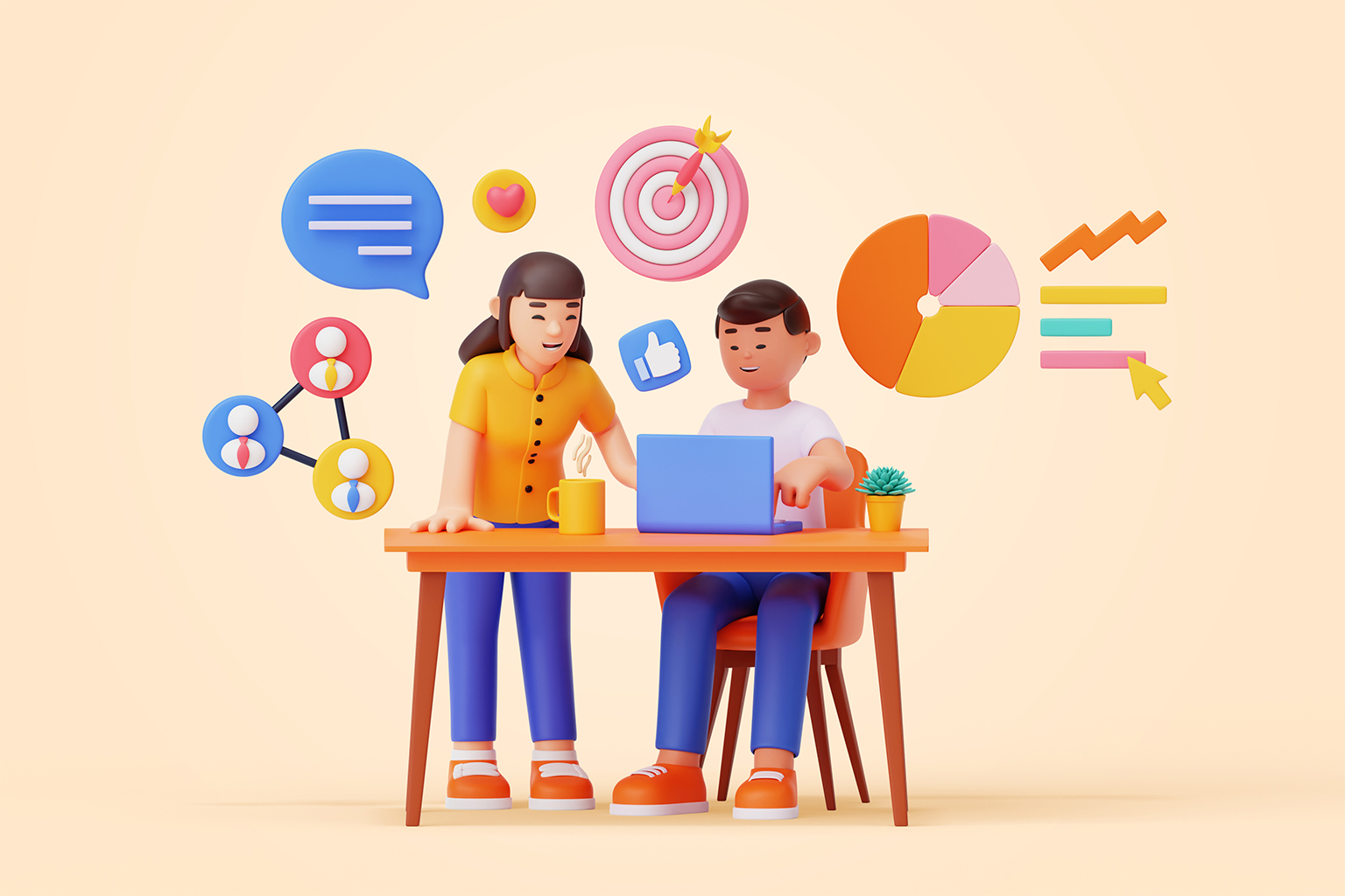 a picture of 3d animated characters that showcases how 3d animation services would be a good thing for brands
